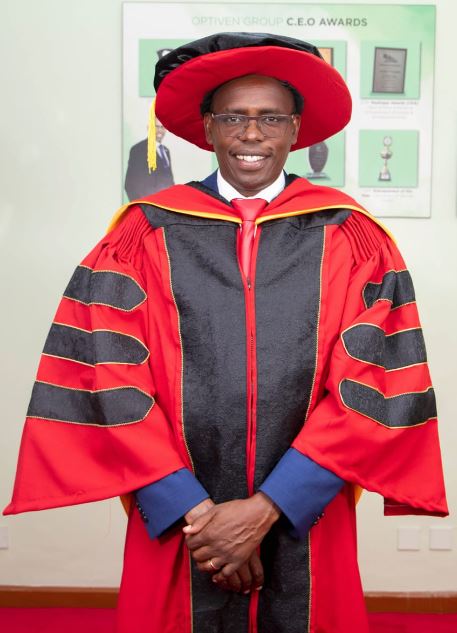 Optiven CEO George Wachiuri Conferred Two Honorary Doctorates for Philanthropy and Leadership