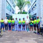 Cyclists embark on a four-day journey to deliver bags made from recycled Air France-KLM billboards to Tanzania’s School Children